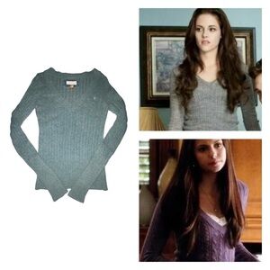 y2k American Eagle Bella Swan Elena Gilbert Long Sleeve Wool Blend Sweater